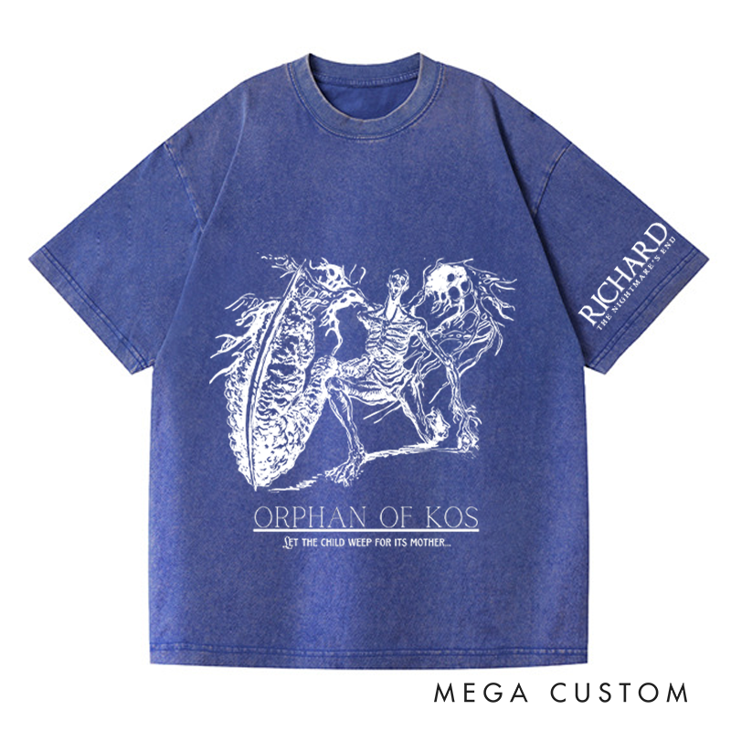 Personalized Orphan of Kos Gothic Game Washed T-Shirts Video Game Tshirt Nightmare Hunter Shirt Halloween