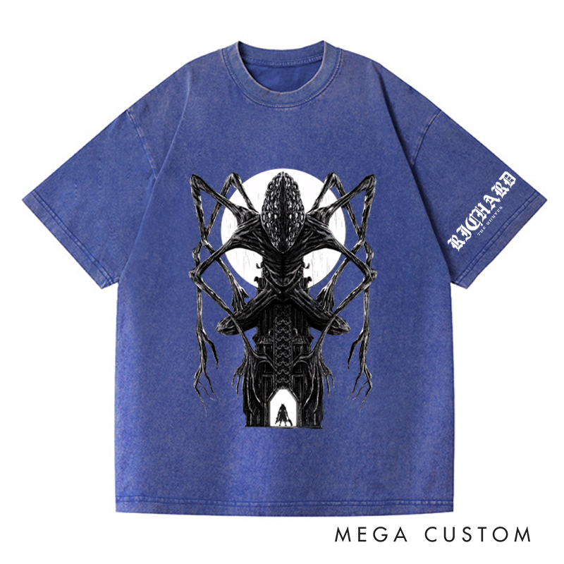 Personalized Yharnam the Hunter Gothic Game Washed T-Shirts Video Game Tshirt Nightmare Hunter Shirt Halloween