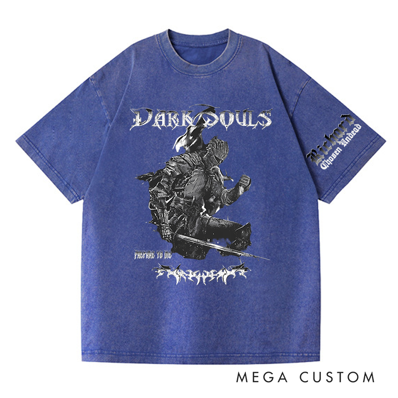 Personalized Prepare to Die Gothic Game Washed T-Shirts Video Game Tshirt Undead Shirt Halloween