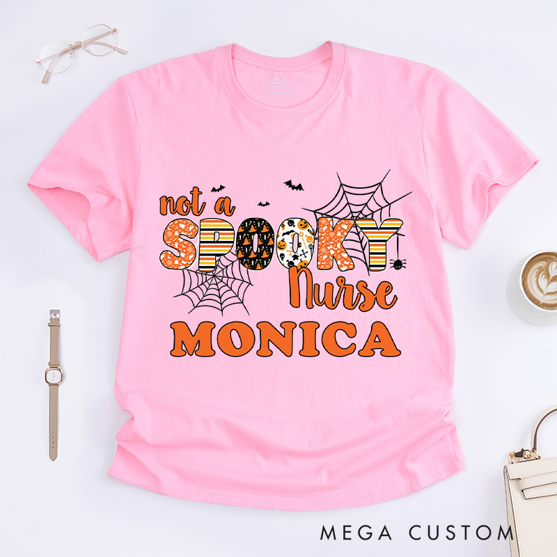 Personalized Nurse T-Shirts Not a Spooky Nurse Design T-Shirts Nurse Halloween Gifts