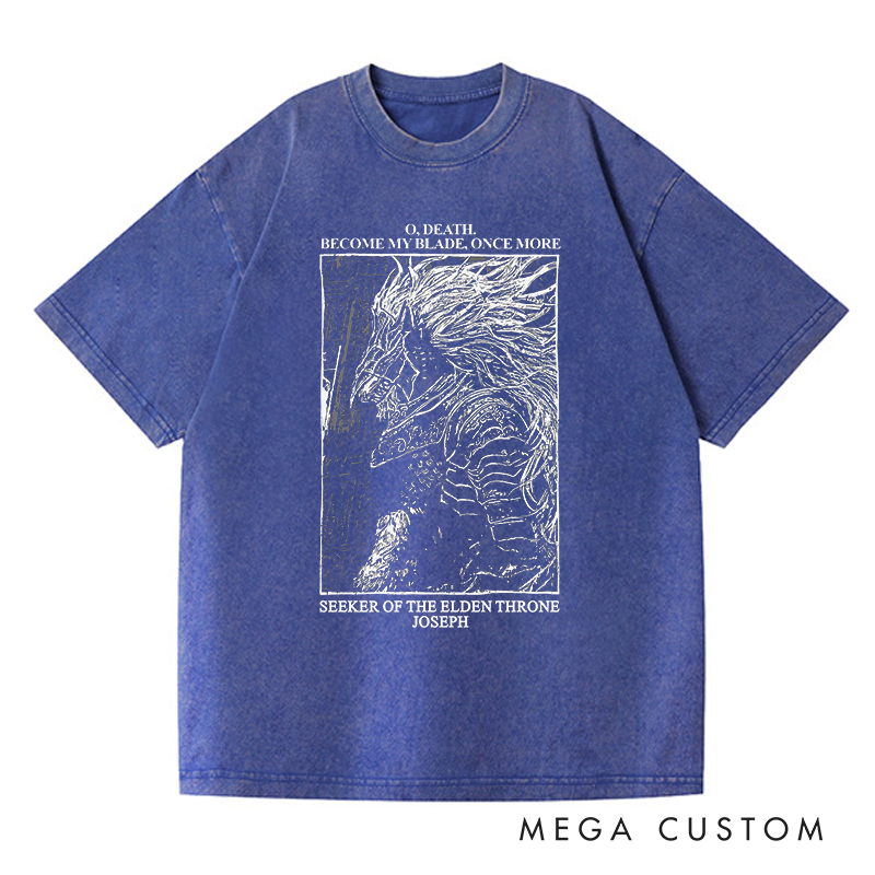 Personalized Death Blade Gothic Game Washed T-Shirts Video Game Tshirt Soulslike Shirt
