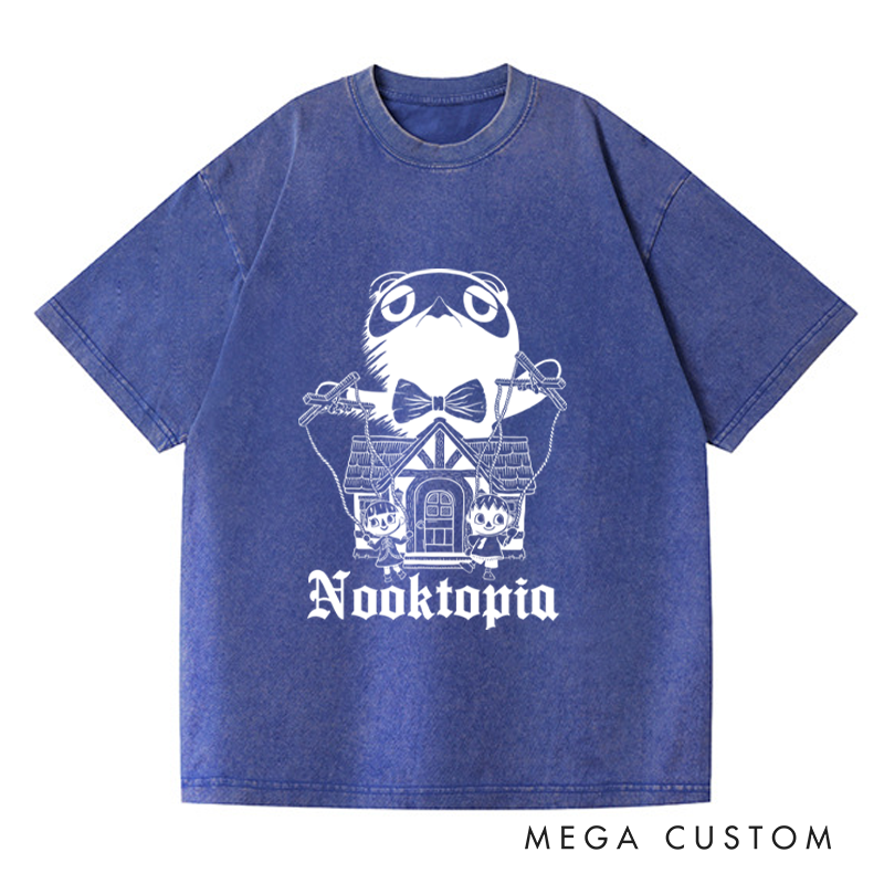 Personalized the Devil in Control Washed T-Shirts Video Game Tshirt Island Building Game Shirt