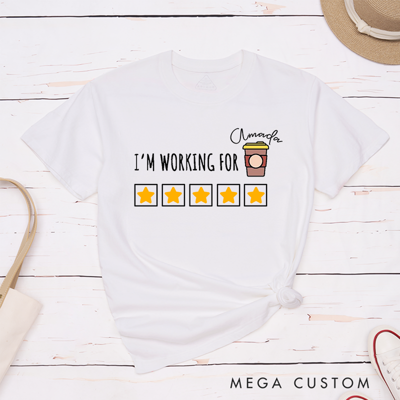 Personalized Fun and Playful Coffee-Themed Work Humor Graphic Design T-Shirt