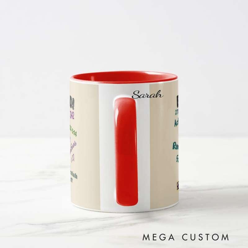 Personalized But God Mug with Name Birthday Religious Baptism Gift for Family Friends Christians