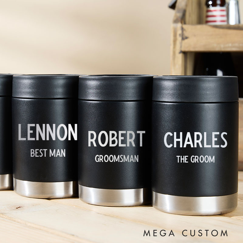 Personalized Wedding Party Can Coolers Groom Gift Tumbler Groomsmen Proposal Gifts Bachelor Party Favors Can Holder