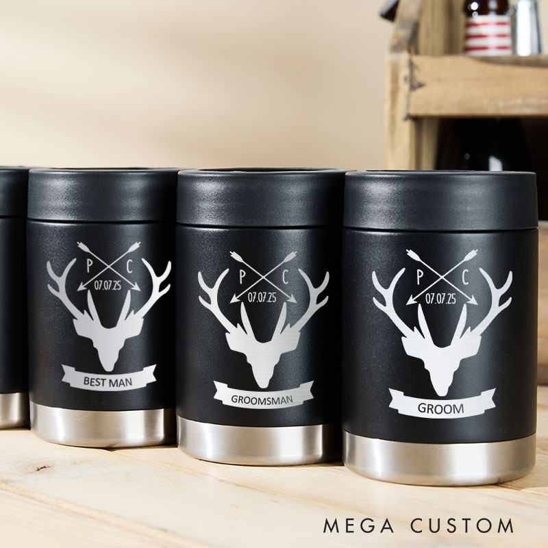 Personalized Wedding Can Coolers for Groom Bachelor Party Tumblers Best Man Gift Can Cooler Groomsmen Proposal Can Holder
