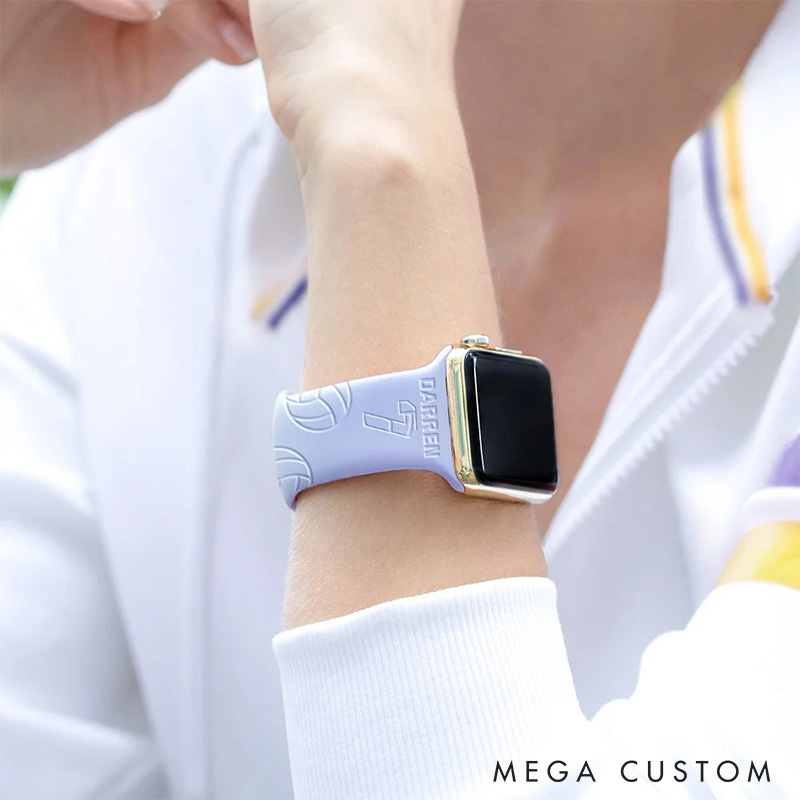 Personalized American Football Watch Band with Custom Name and Number for Sports Lovers