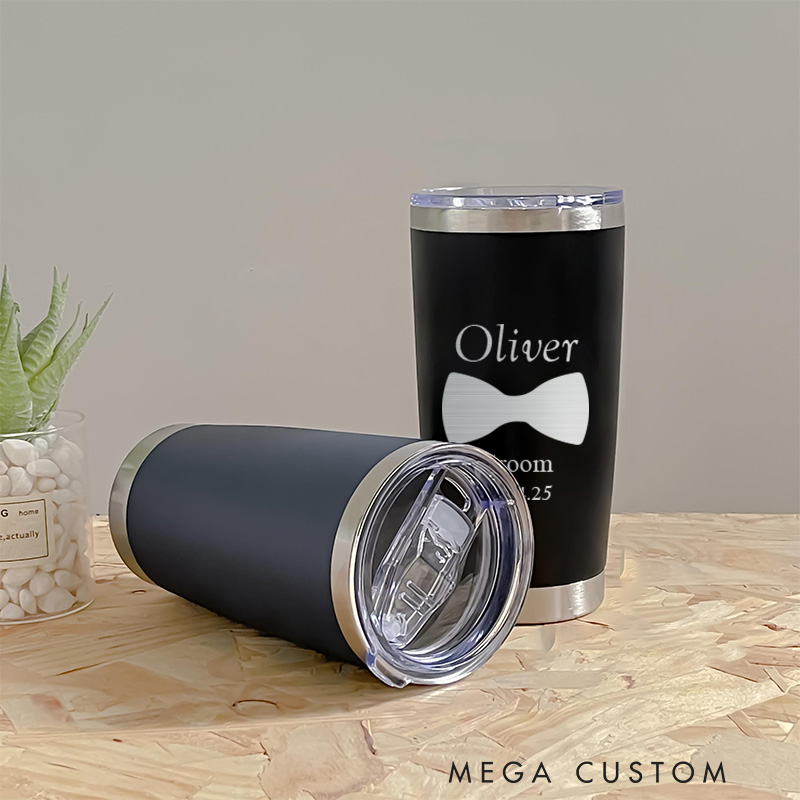 Personalized Groomsman Gift Tumbler Insulated 20oz Tumbler for Groomsmen Best Man Gift Bachelor Party Favor Tumblers Groomsman Proposal Gift