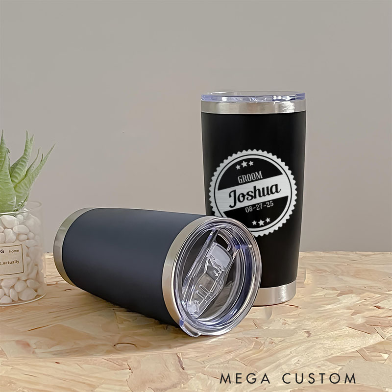Personalized Groom Gift Tumbler Insulated Tumbler Groomsman Gift Tumbler 20oz Tumbler for Best Man Gift Bachelor Party Favor Tumbler