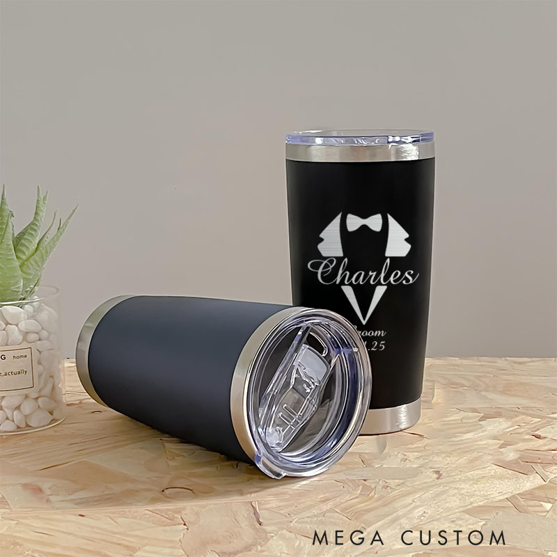 Personalized 20oz Tumbler for Groomsmen Groomsman Gift Insulated Tumbler Best Man Gift Groom Gift Bachelor Party Favor Tumbler