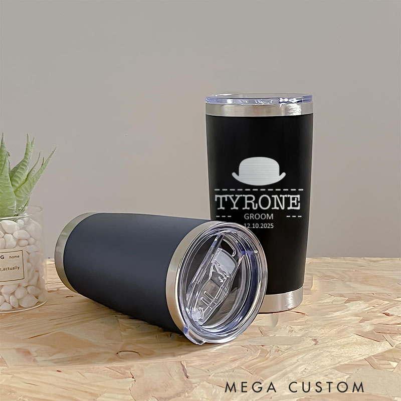 Personalized Groomsman Proposal Tumbler 20oz Insulated Tumblers Groomsman Gift Tumbler for Him Best Man Gift Groom Wedding Favors