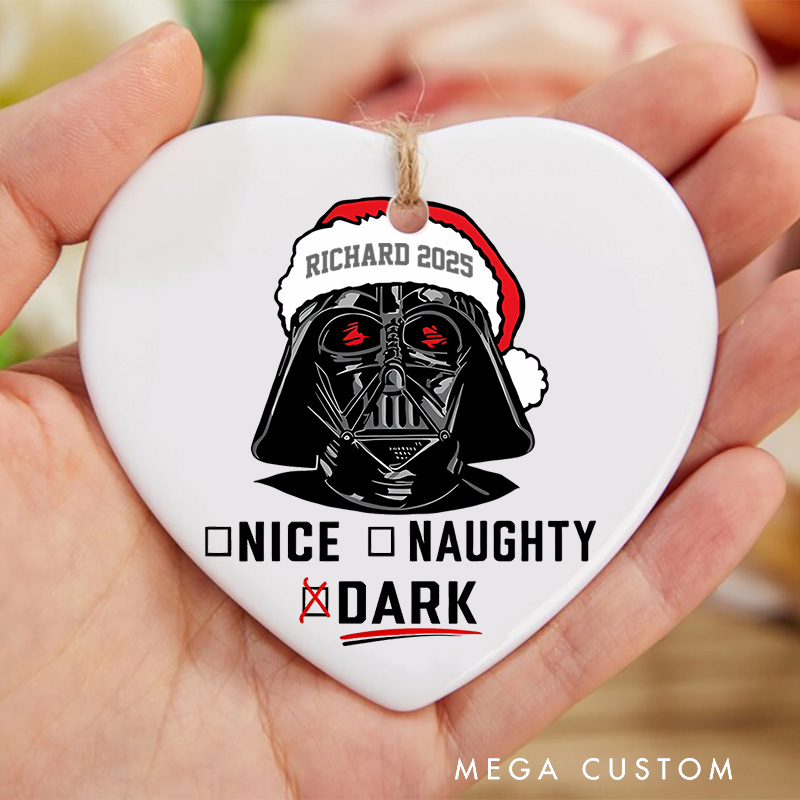Personalized Being Naughty or Nice Christmas Ornament Galaxy War Film Ornament Movie Holiday Ornament