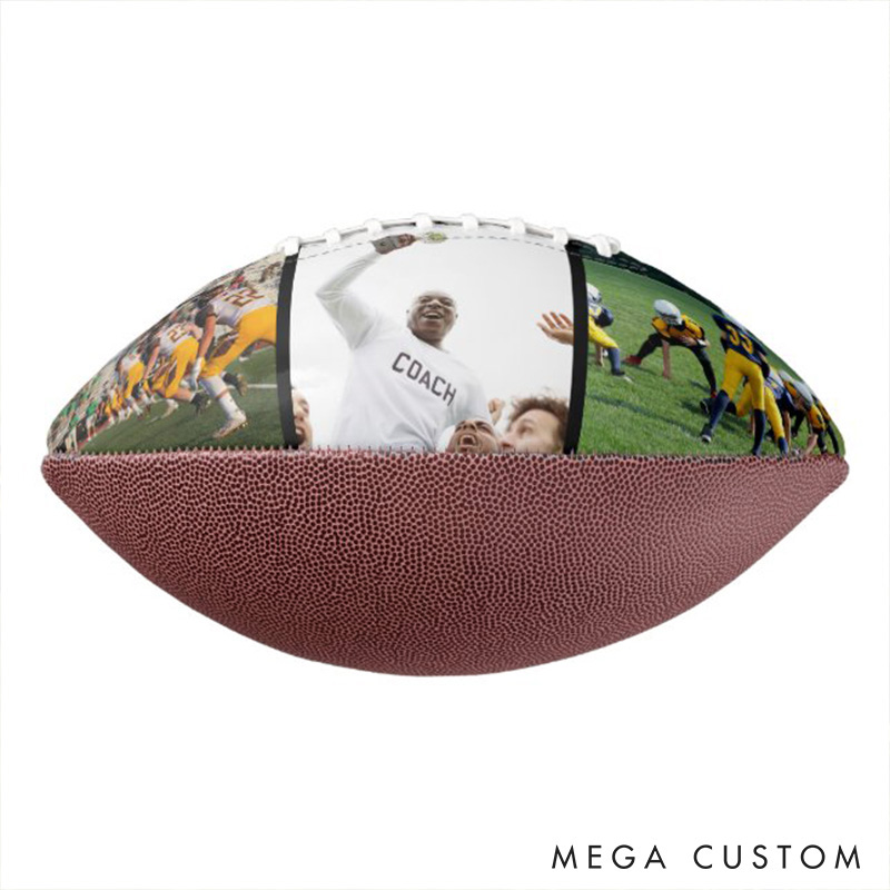 Personalized American Football "BEST COACH EVER" with Custom Photo and Name for Celebrate Your Coach