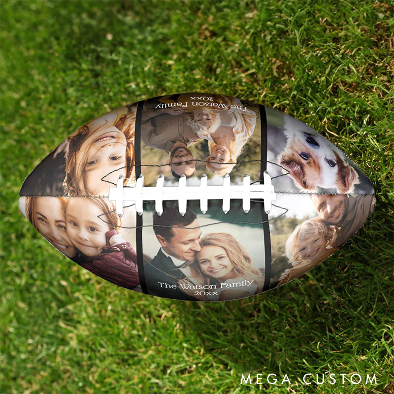 [Copy]Personalized American Football with Custom Photos, Name, and Number, Showcase Your Player's Legacy
