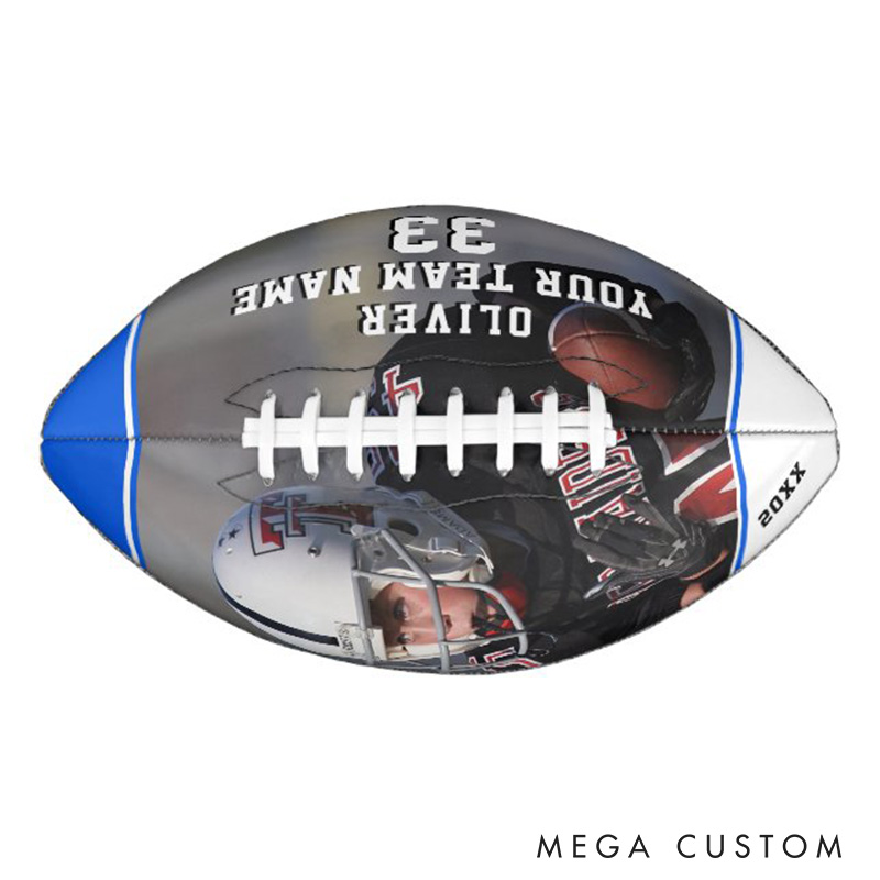[Copy]Personalized American Football "BEST DAD EVER"with Custom Photo and Celebrate the World's Best Dad