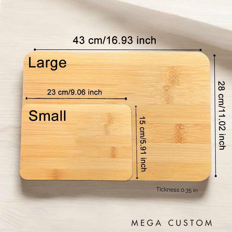 Personalized Engraved Anniversary Wood Cutting Board 5th Anniversary Gift for Couple