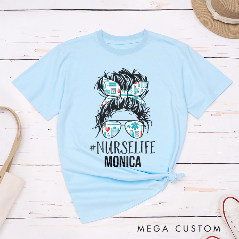 Personalized Nurse T-Shirts NurseLife Style Fashion Design T-Shirts