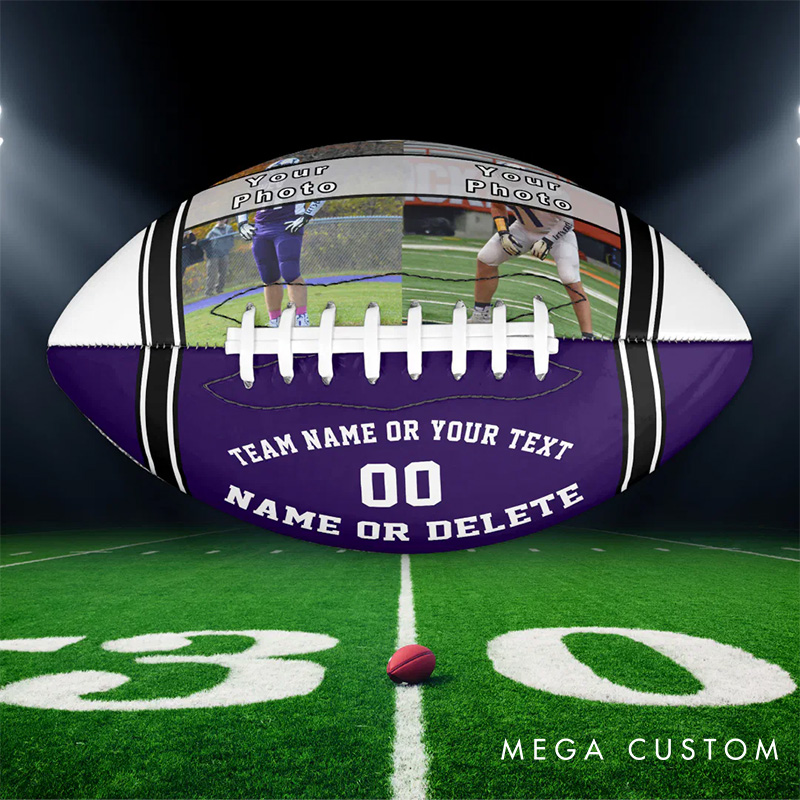 Personalized American Football Keepsake with Custom Photo and Celebrate Your Legacy