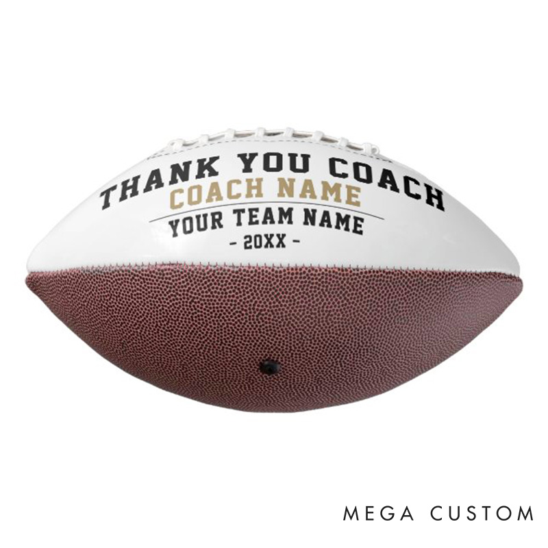 Personalized Coach Appreciation American Football Keepsake with Custom Photo and A Tribute to Leadership