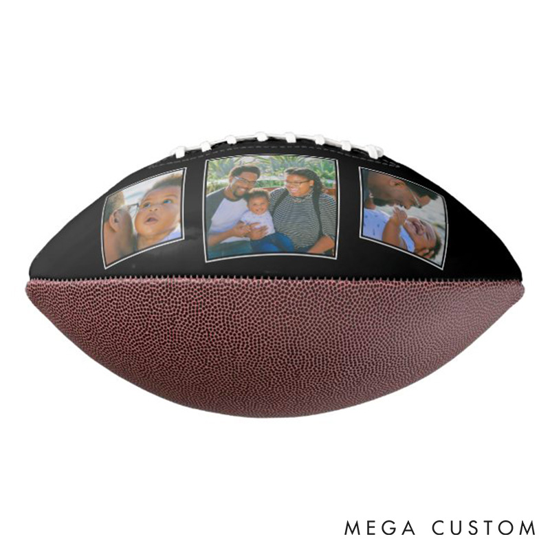 Personalized "Happy 1st Father's Day" American Football Keepsake with Custom Photo and Celebrate a Special Milestone