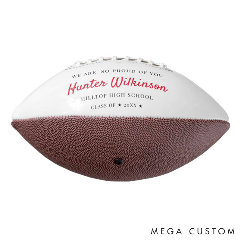 Personalized Graduation American Football with Custom Photo and Celebrate Their Achievements