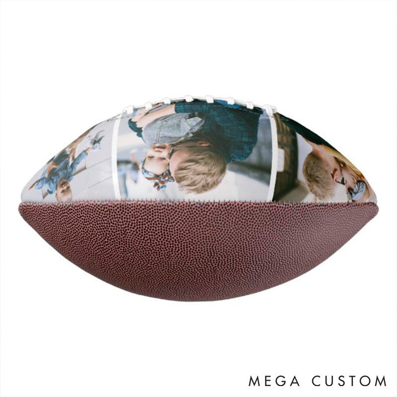 Personalized ""Daddy and Me" American Football with Custom Photo and Celebrate His First Father’s Day