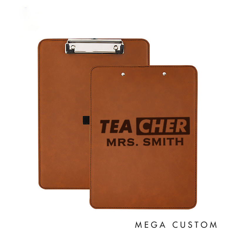 Personalized Double-Sided Leather Clipboard for Teachers Cool Teacher Design Clipboard Stylish and Practical Gift for Teachers