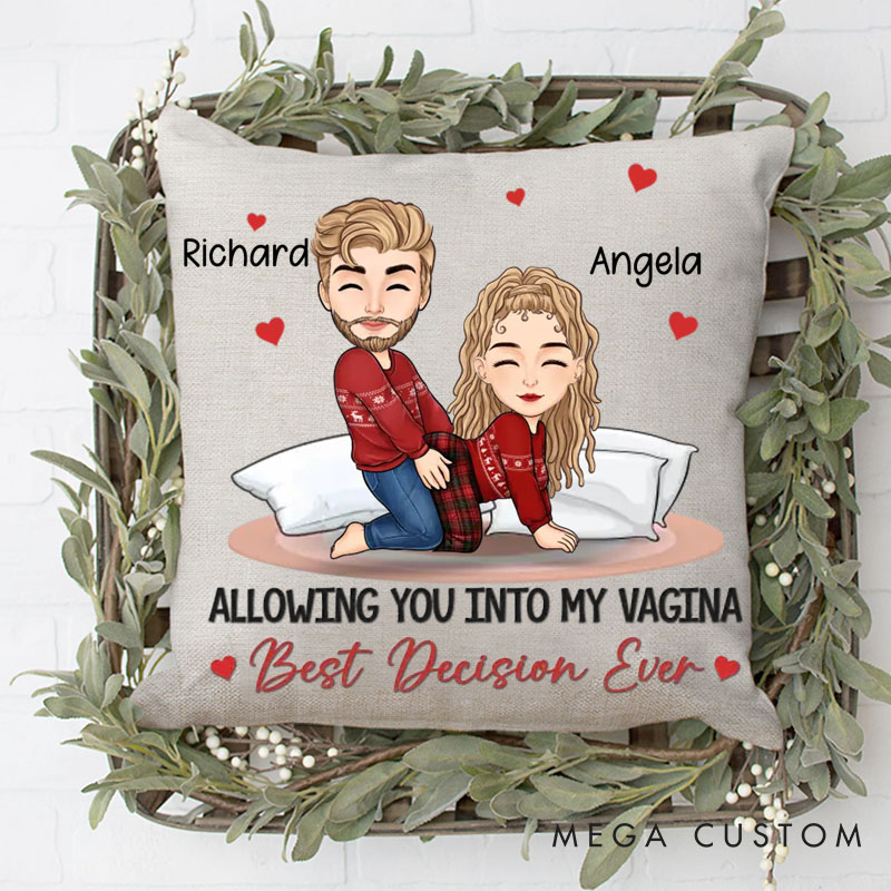 Personalized Couple Pillow Valentine's Day Couple Pillow Gift Funny Pillow Design For Girlfriend and Boyfriend