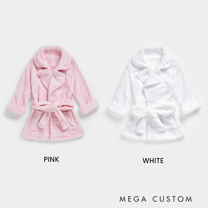 Personalized Embroidered Baby Bathrobe Baby Plush Robe with Name New Baby Gift Toddler Robe 
