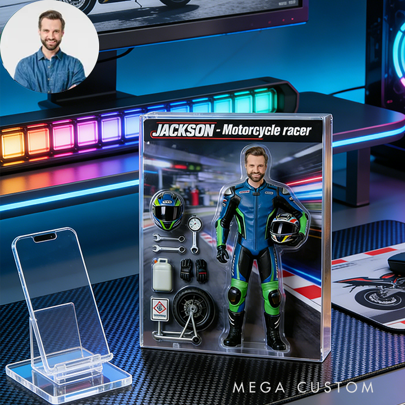 Personalized Motorcycle Acrylic Block Plaque Custom Photo Perfect Memorial Holiday Gift