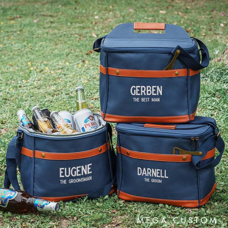 Personalized Bottle Groomsmen Cooler Bag Groomsmen Gift Custom Embroidered Cooler Bag Best Man Gift Cooler Bag