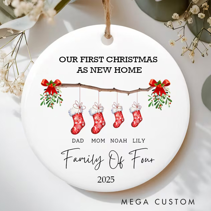 Personalized Family Of Three Christmas Ornament Custom New Family Ornament First Christmas Ornament Personalized Family Ornament