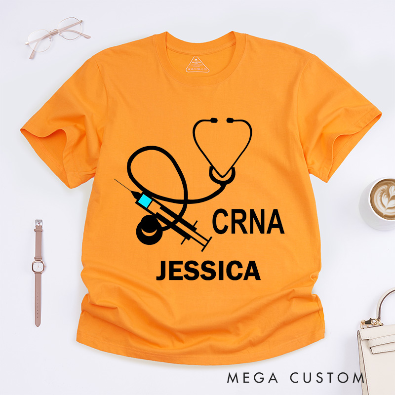 Personalized Nurse T-Shirts CRNA Essentials Fashion Design T-Shirts