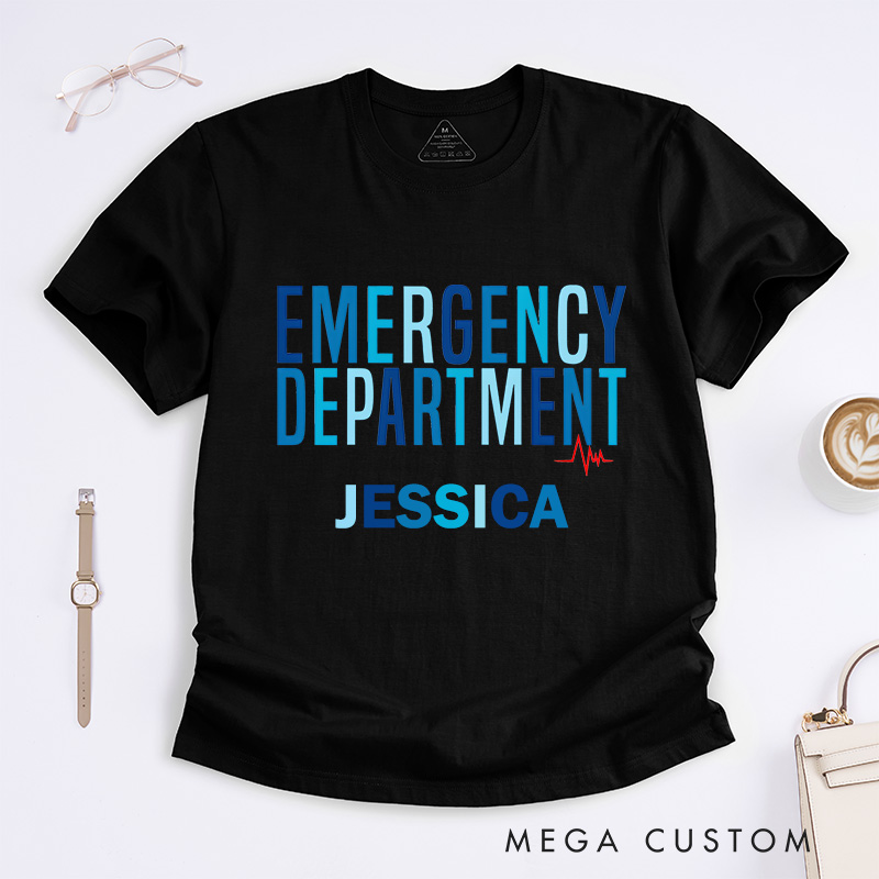 Personalized Nurse T-Shirts Emergency Department Fashion Design T-Shirts