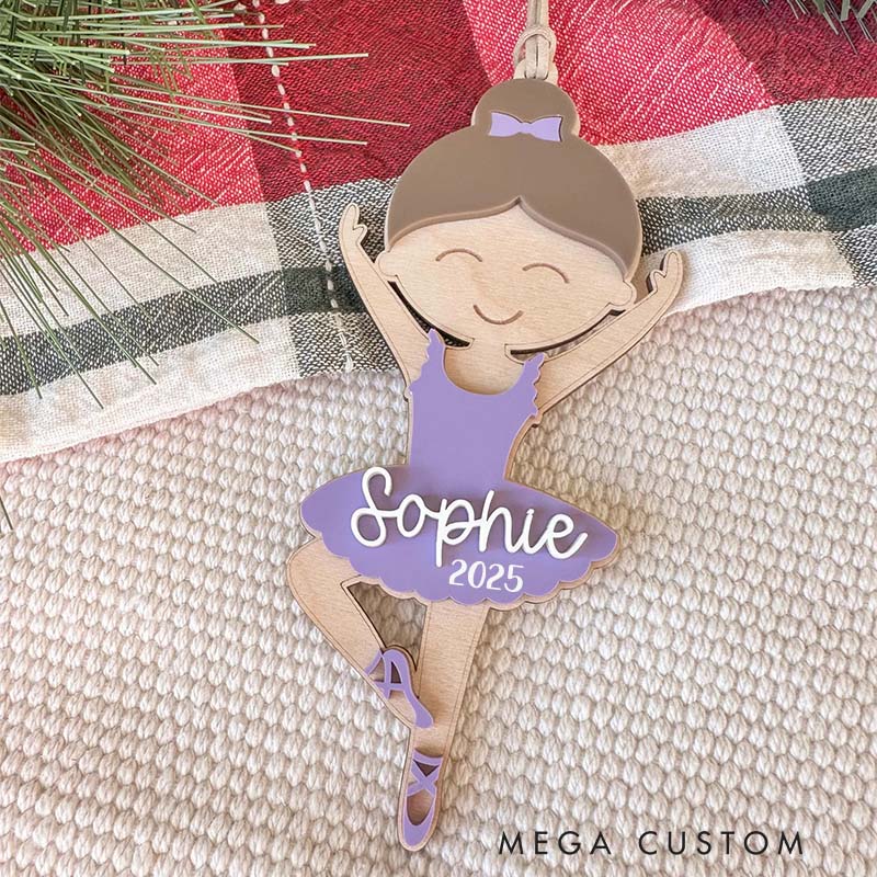 Personalized Girls Christmas Ornament Ballerina Ornament Girls Dance Ornament Girls Ballet Ornament