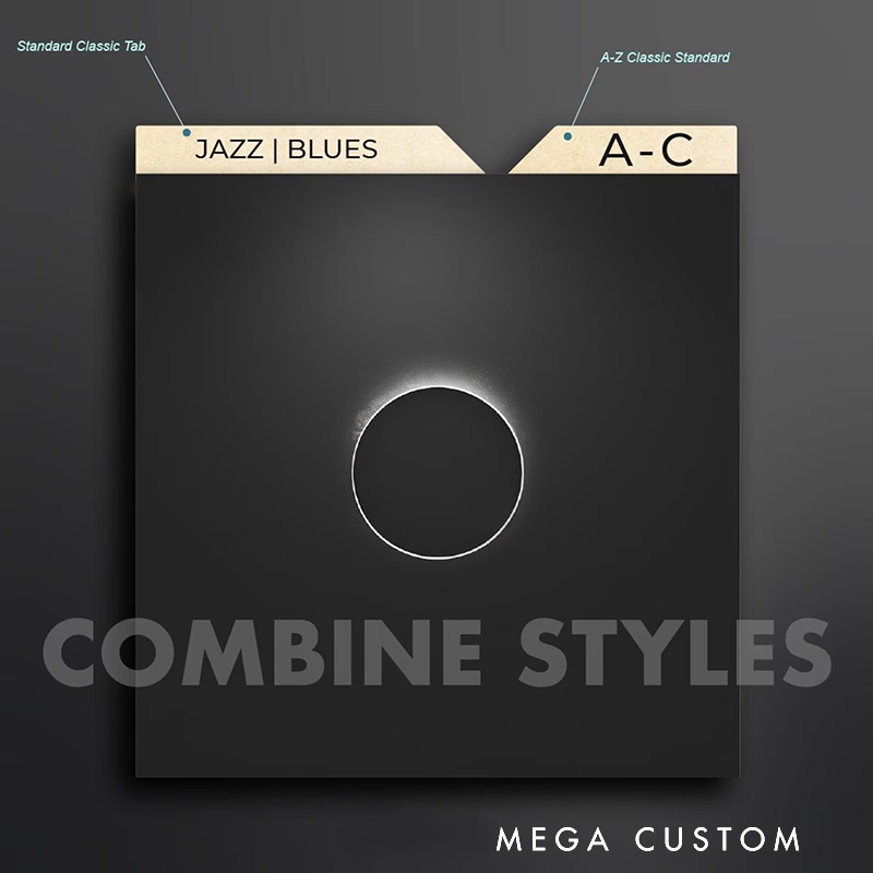 Personalized Wooden Vinyl Record Dividers Classic Tab record dividers Musician Gift Music Teacher Gift Father Gift