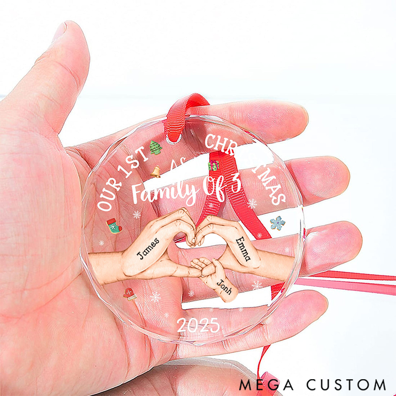 Personalized Family Christmas Ornaments Commemorating Our First Christmas as a Family