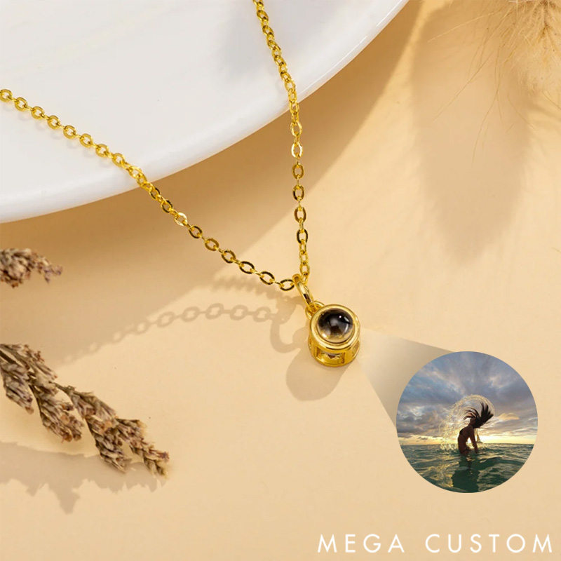 Personalized Bubble Design Projection Necklace A Memorable Travel Gift for Travel Lovers