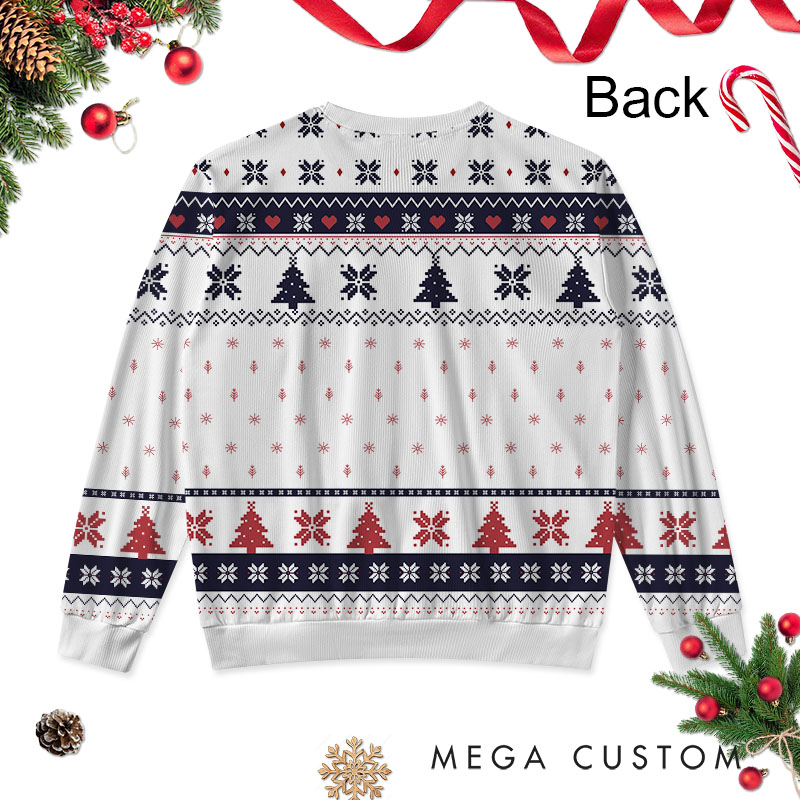 Personalized Couple Ugly Sweater All I Want for Christmas is You Couple Sweater for Husband Wife Custom Photo Ugly Sweater Xmas Gift for Couple