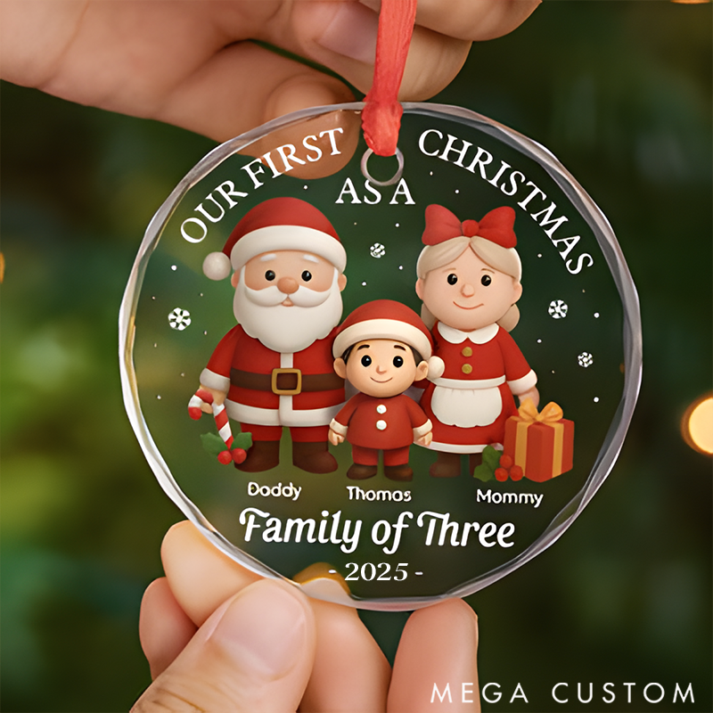 Personalized Family Christmas Ornaments Celebrating Our First Christmas Together as a Joyful Family