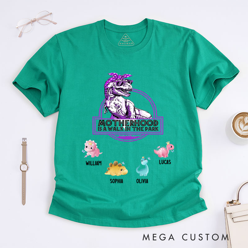 Personalized Motherhood is a Walk in the Park Classic T-shirt