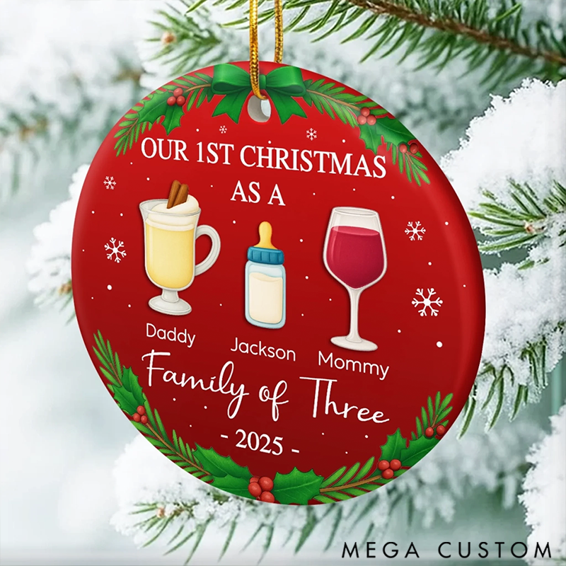 Personalized Family Christmas Ornaments Cherishing the Joy of Our First Christmas as a Family