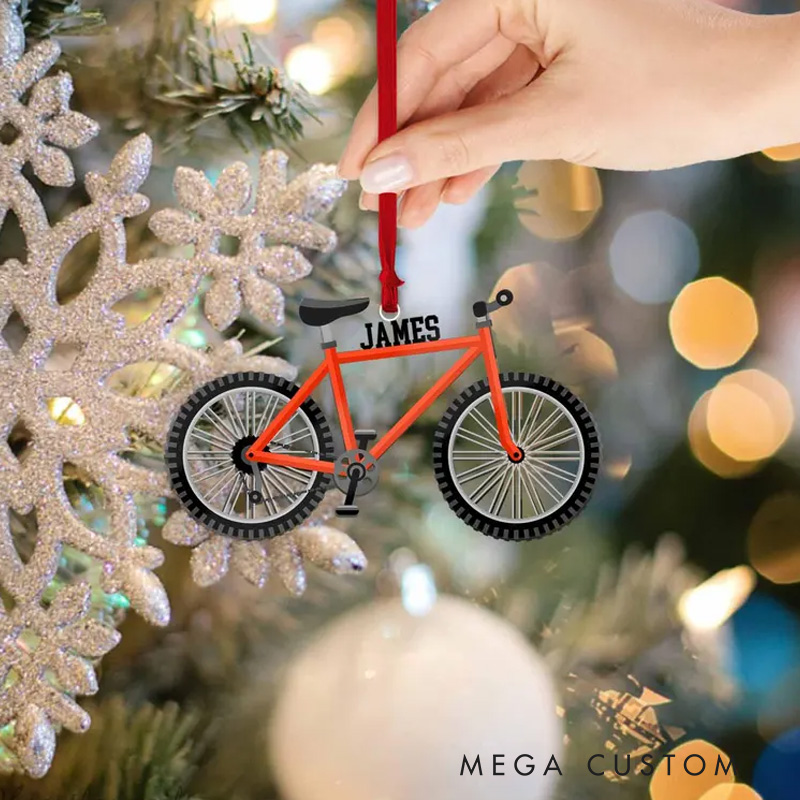 Personalized Name Bicycle Ornament Bicycle Ornament Gift for Boy Bicycle Gift