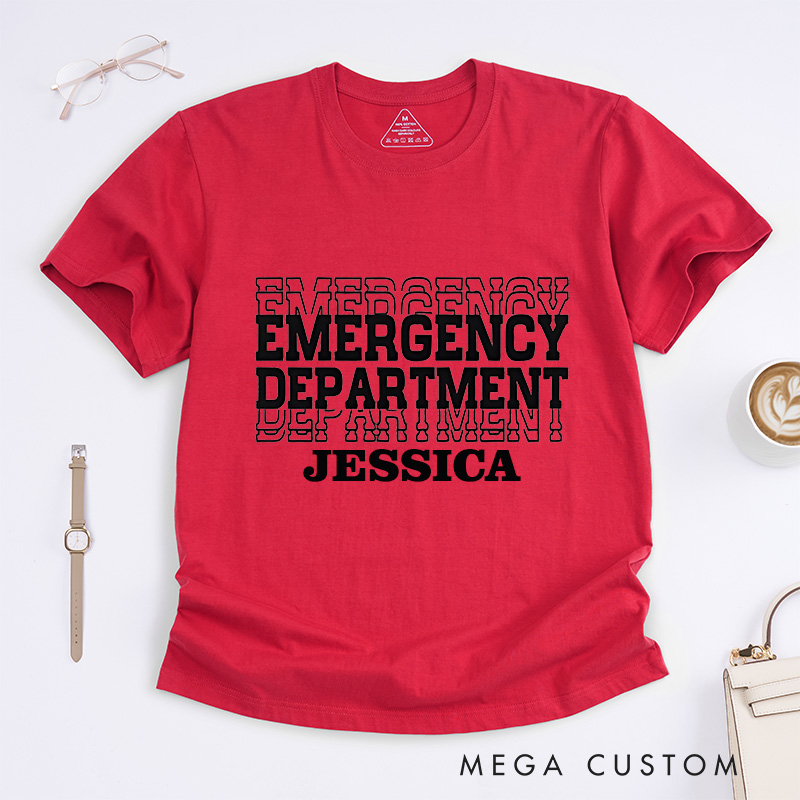 Personalized Nurse T-Shirts Emergency Department Fashion Design T-Shirts