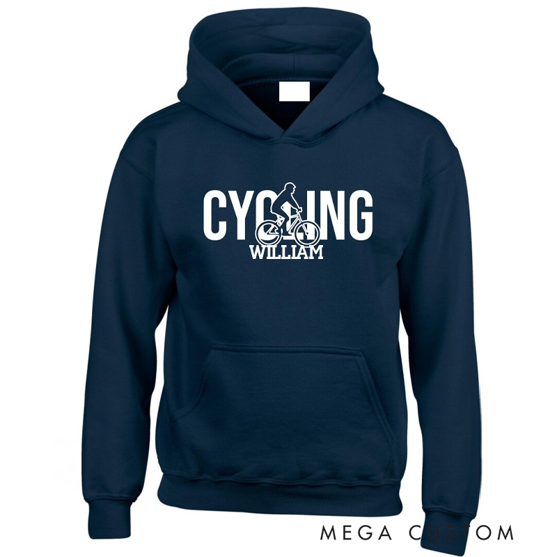 Personalized Funny Cycling Hoodie Typography Biker Gift