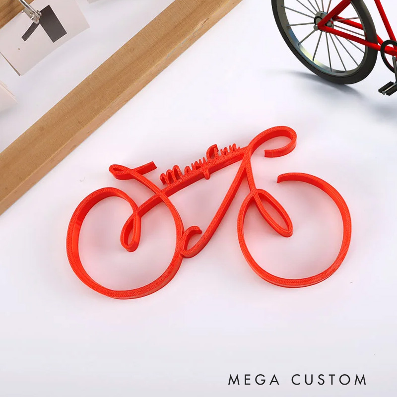 Personalized Minimalist Line Bicycle Ornament with Name Home Decor Birthday Fathers Day Christmas Gift for Men Cycling Enthusiasts