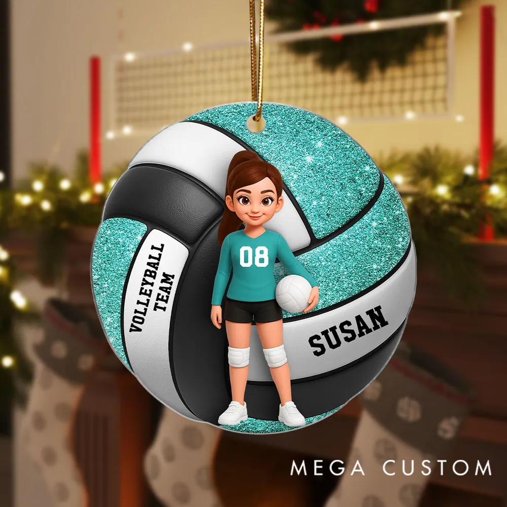 Personalized Acrylic Ornament-Volleyball Girl 3D Effect 