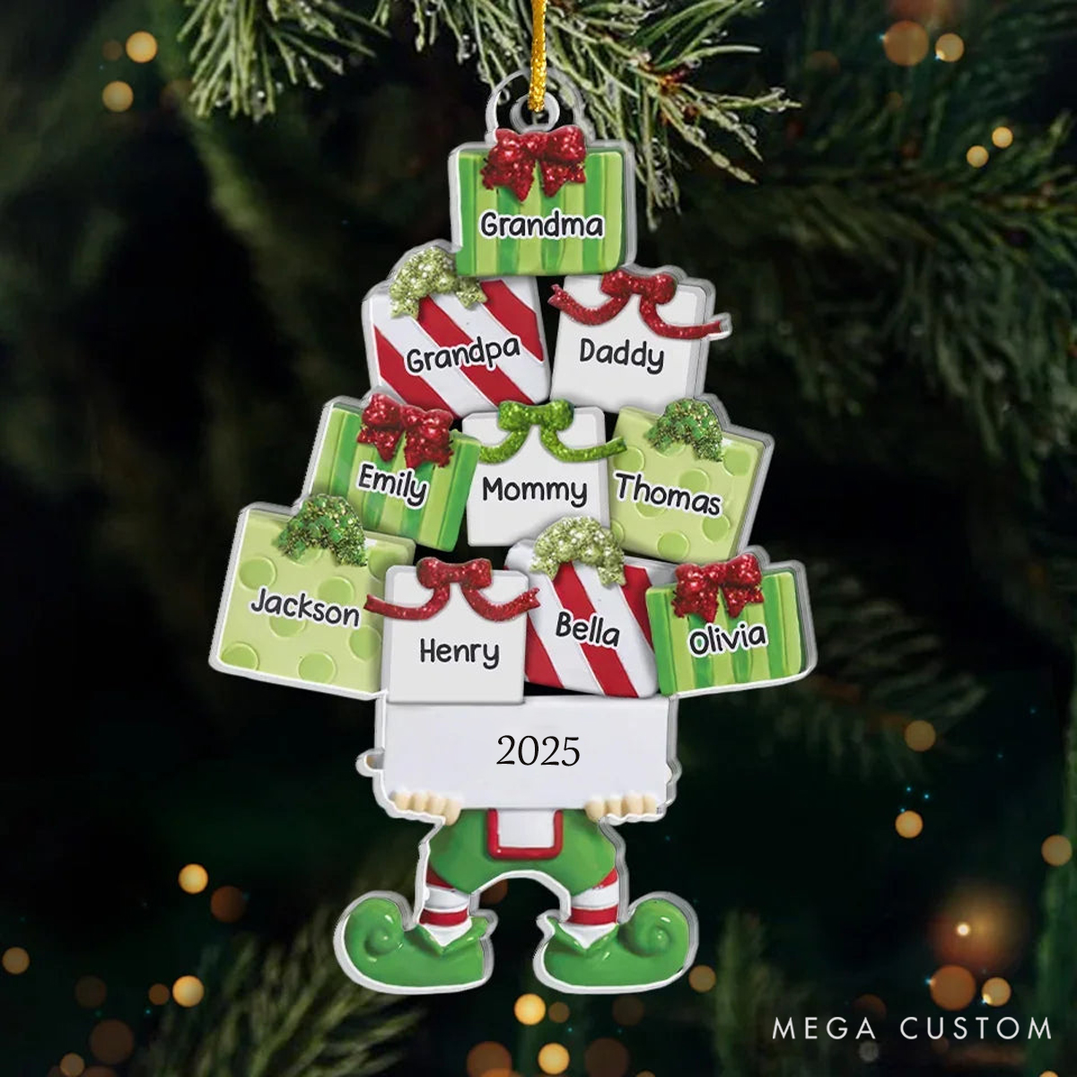 Personalized Acrylic Christmas is a Time to Feel the Love of Family Unique Christmas Ornament 
