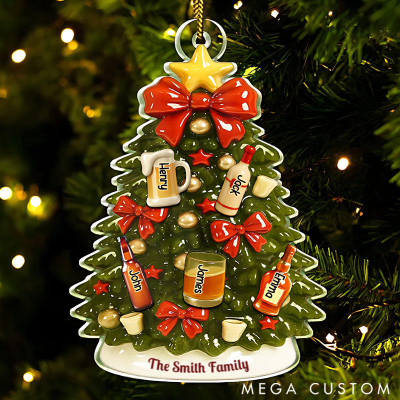 Personalized Family Christmas Ornaments Commemorating Our First Christmas Family Christmas Tree Hanging