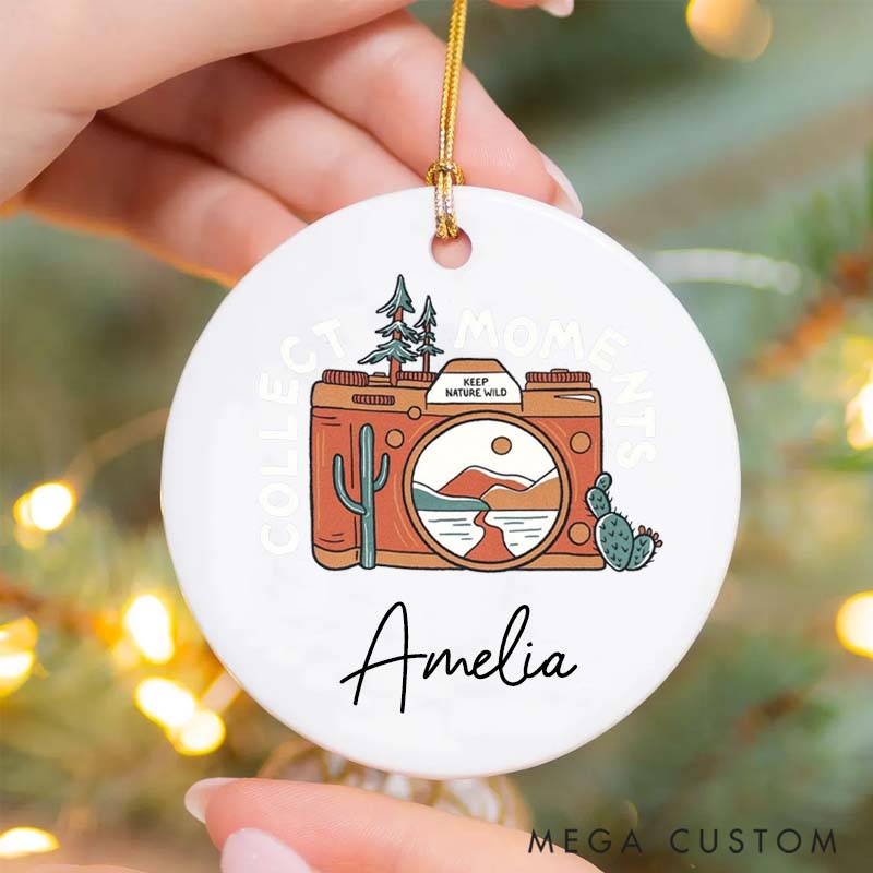 Personalized Ceramic Ornament Collect Moments Traveling Gift for Travel Lovers